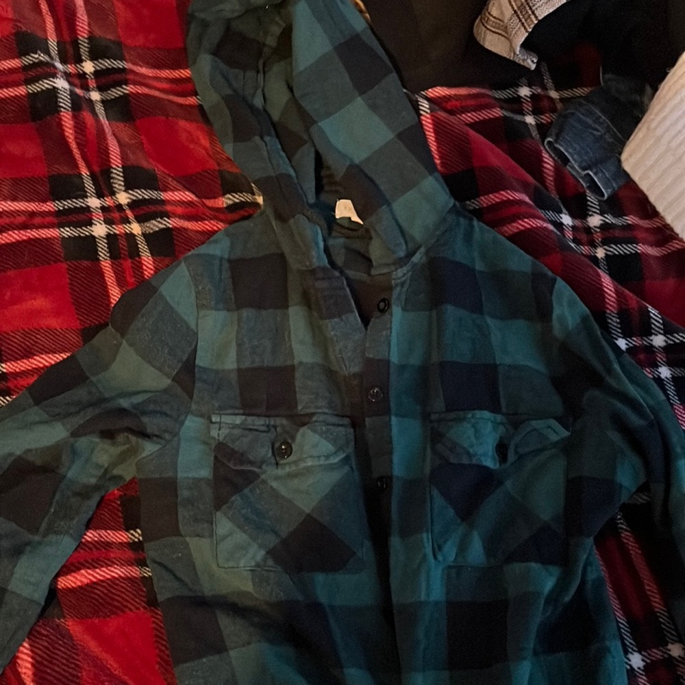 flannel hoodie